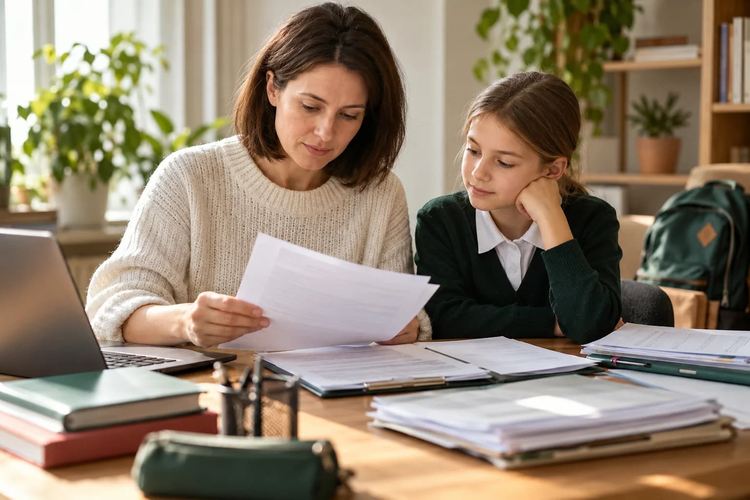 Иллюстрация: Ученики, родители и преподаватели в школьной обстановке